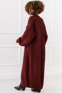 Sweter Perła Long - bordowy