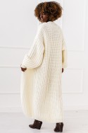 Sweter Perła Long - śmietankowy