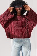 Sweter Sana - bordowy