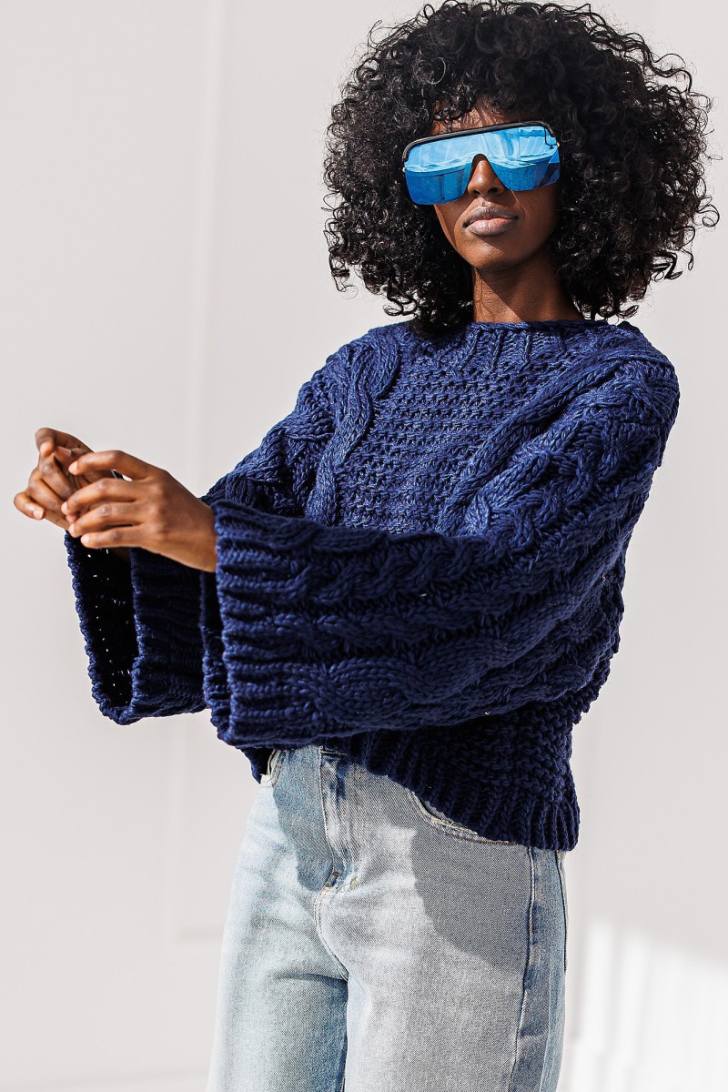 Sweter Sana - granatowy