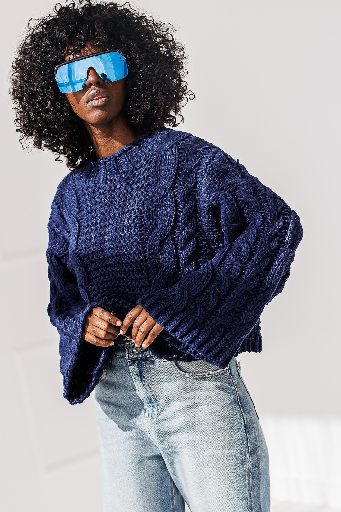Sweter Sana - granatowy
