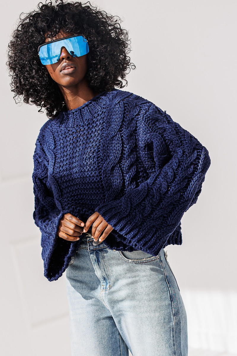 Sweter Sana - granatowy
