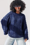 Sweter Mila - granatowy