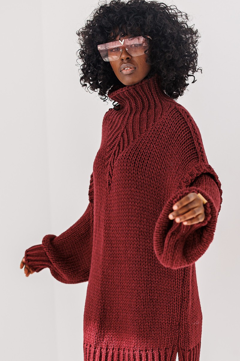 Sweter Noelle - bordowy