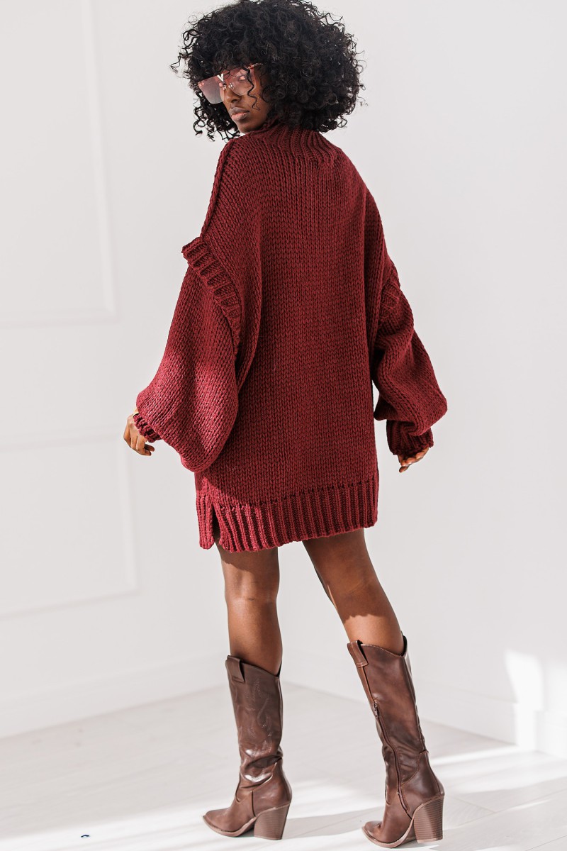 Sweter Noelle - bordowy