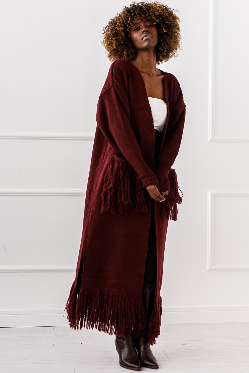 Kardigan Ivory Dream - bordowy