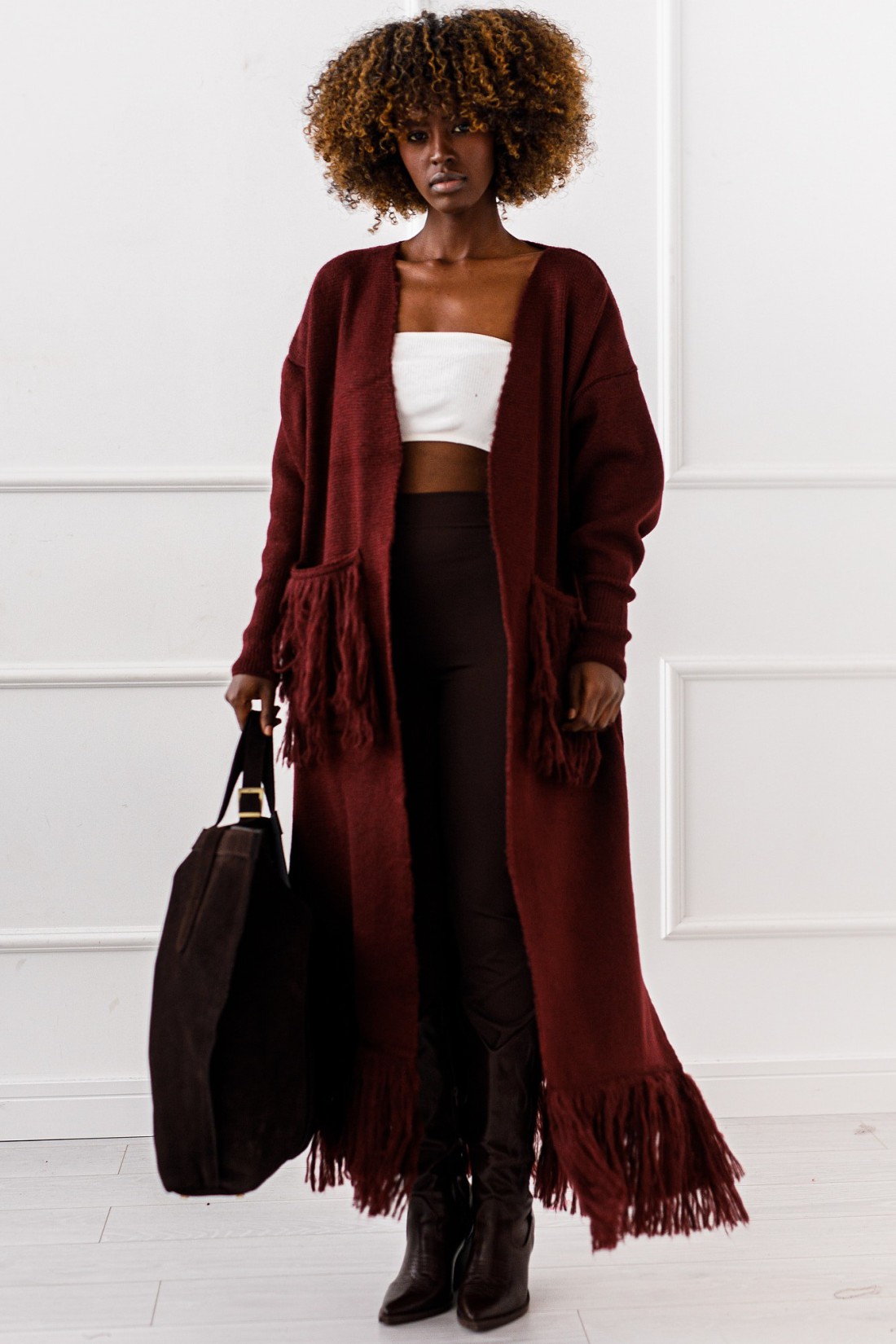 Kardigan Ivory Dream - bordowy