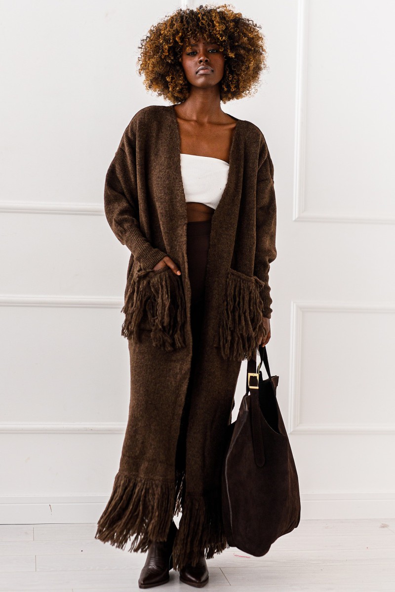 Kardigan Ivory Dream - czekoladowy