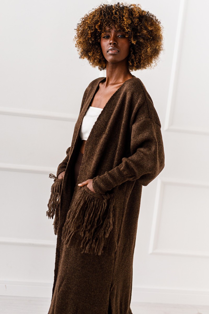 Kardigan Ivory Dream - czekoladowy