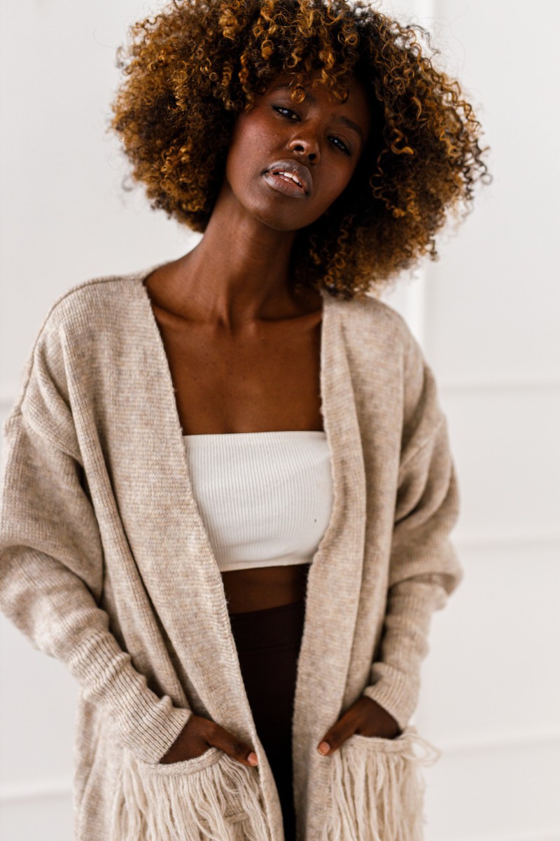 copy of copy of Kardigan Ivory Dream - bordowy