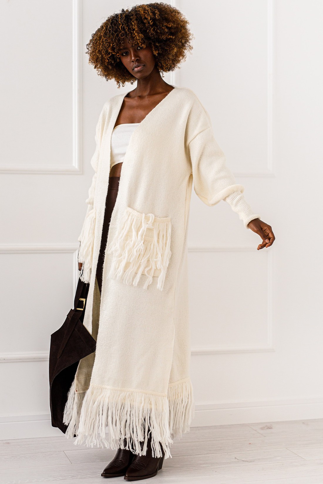 copy of copy of copy of Kardigan Ivory Dream - bordowy