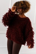 Sweter Shadow Flow - bordowy