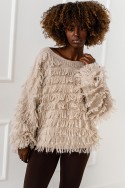 Sweter Shadow Flow - beżowy
