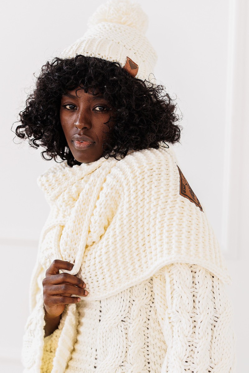 Komplet Cozy Set - śmietankowy