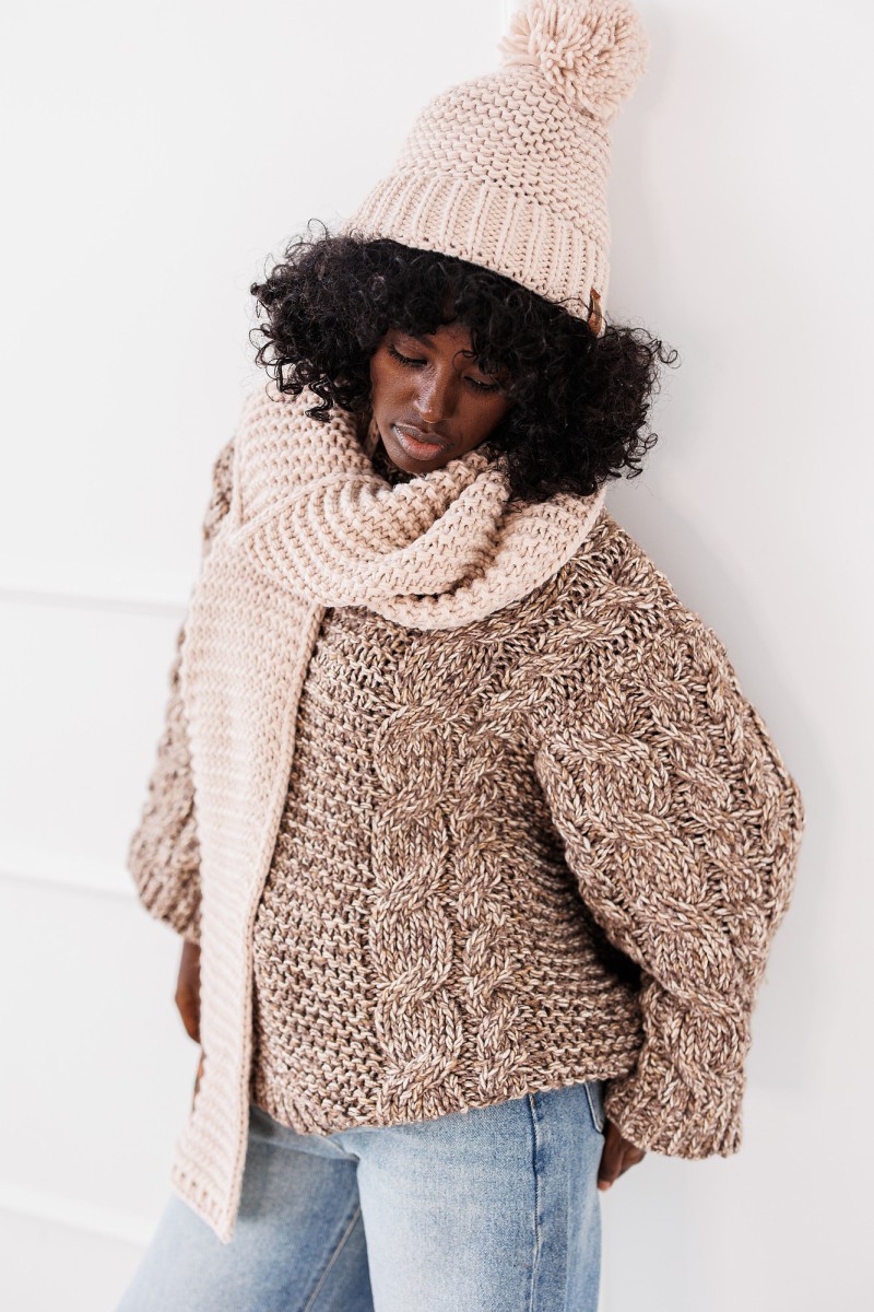 Komplet Cozy Set - jasny beż