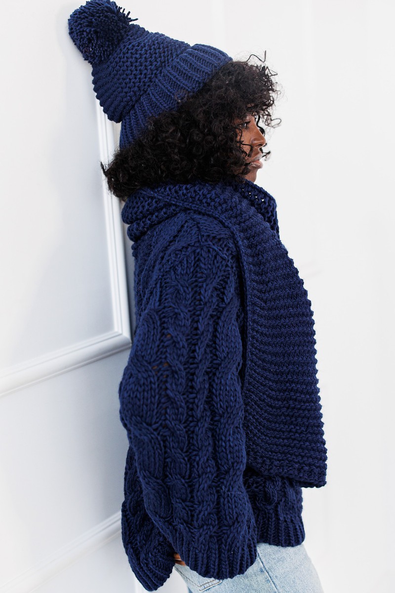 Komplet Cozy Set - granatowy