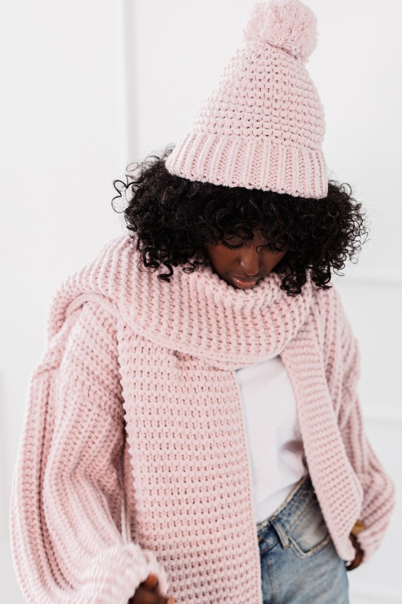 Komplet Cozy Set - różowy