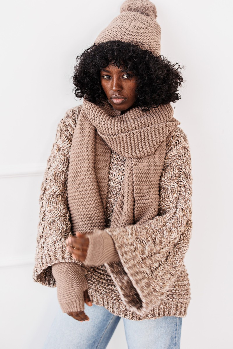 Komplet Soft Touch Set - ciemny beż