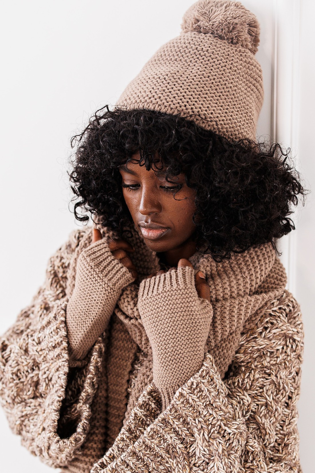 Komplet Soft Touch Set - ciemny beż