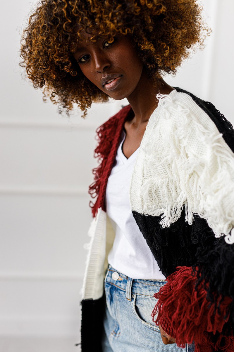 Kardigan Boho Soft - czarny