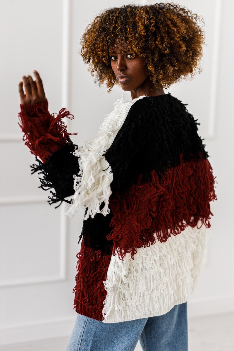 Kardigan Boho Soft - czarny