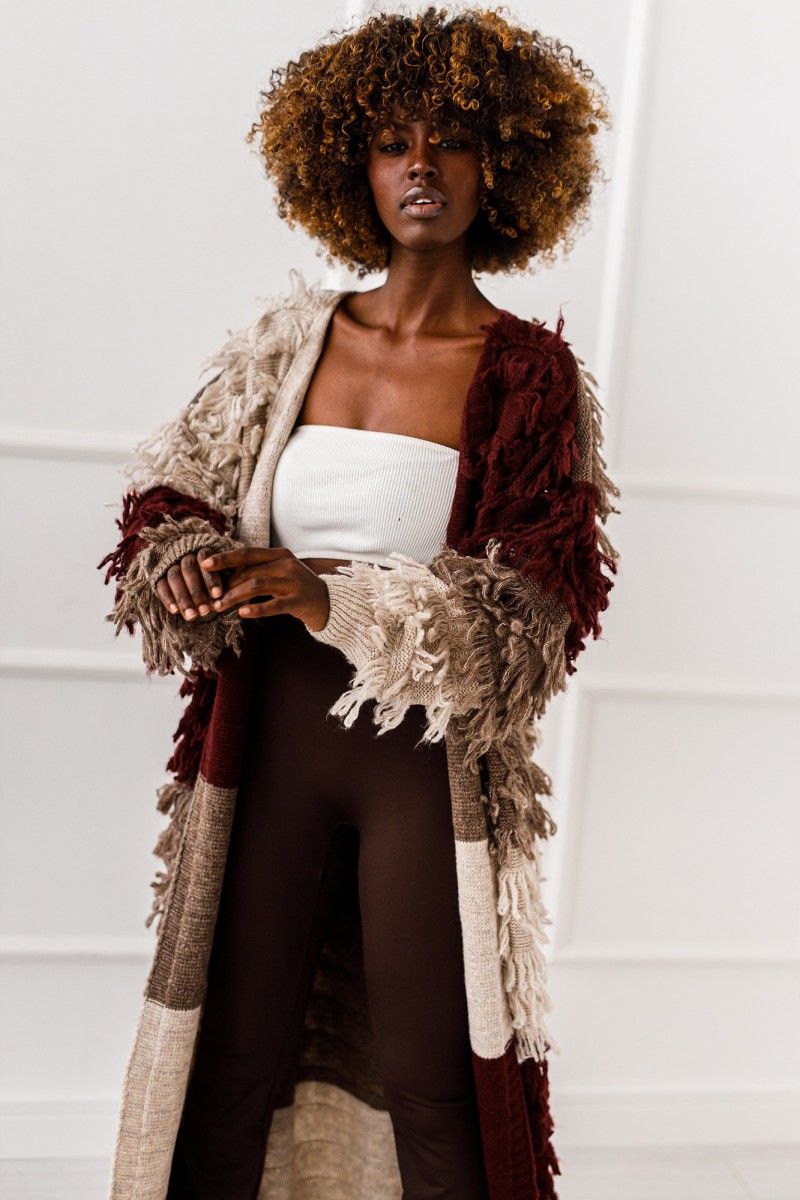 copy of copy of Kardigan Boho Dream - bordowy