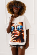 T - shirt Dark City - biały