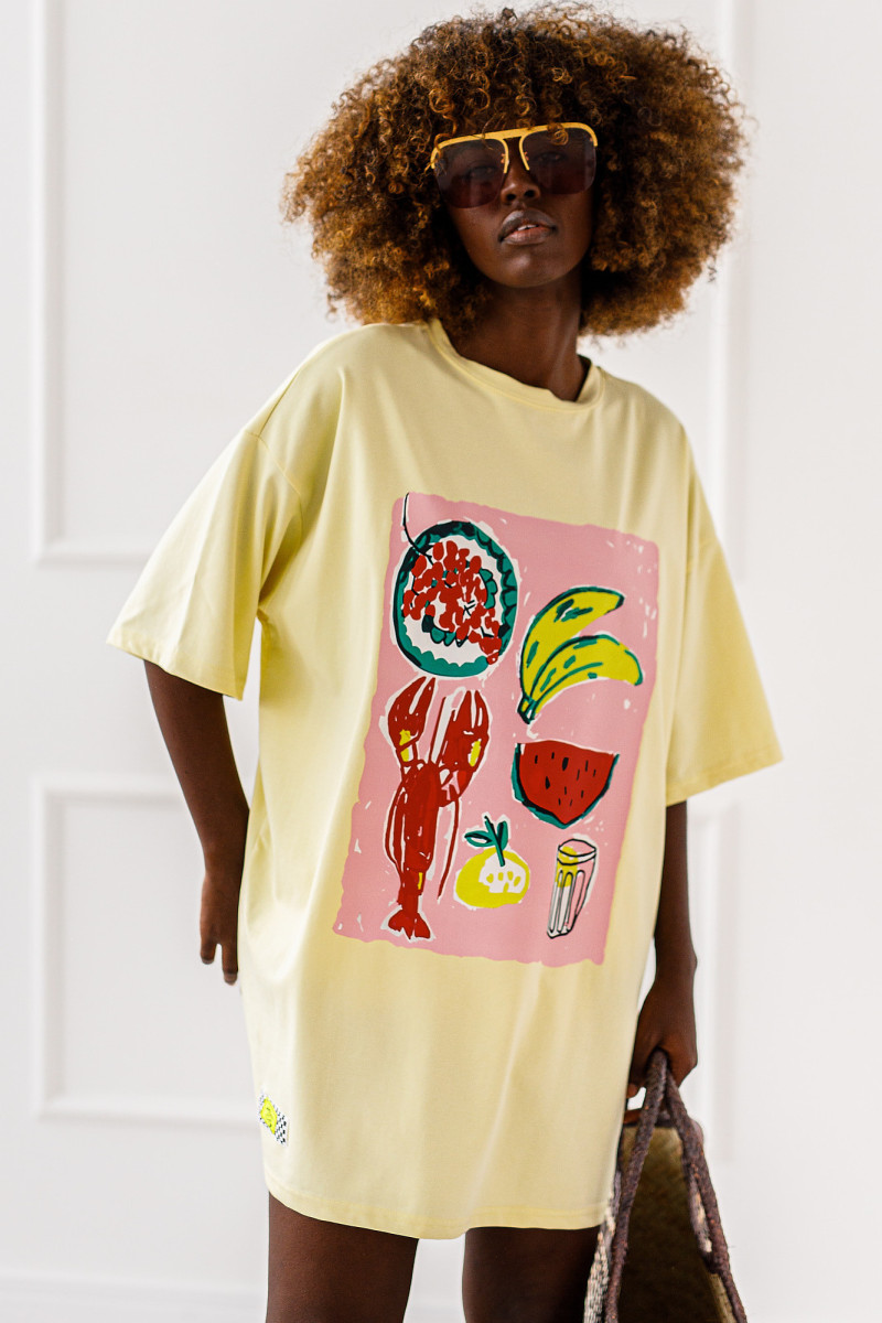 T - shirt Fruit - żółty
