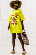 T - shirt Chocolate - limonkowy