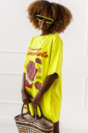 T - shirt Chocolate - limonkowy