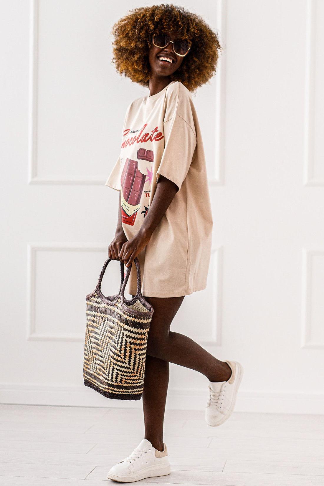 T - shirt Chocolate - beżowy