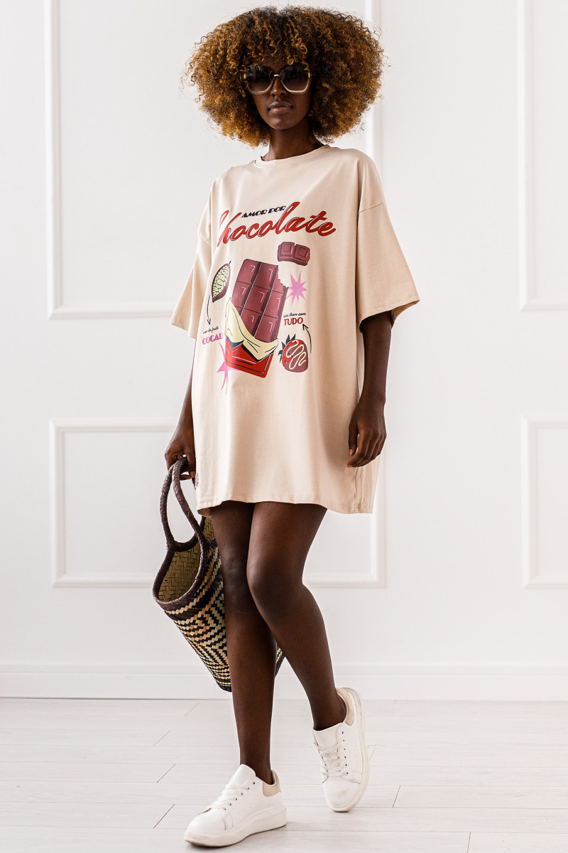 T - shirt Chocolate - beżowy