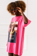 T - shirt Fashion - różowy
