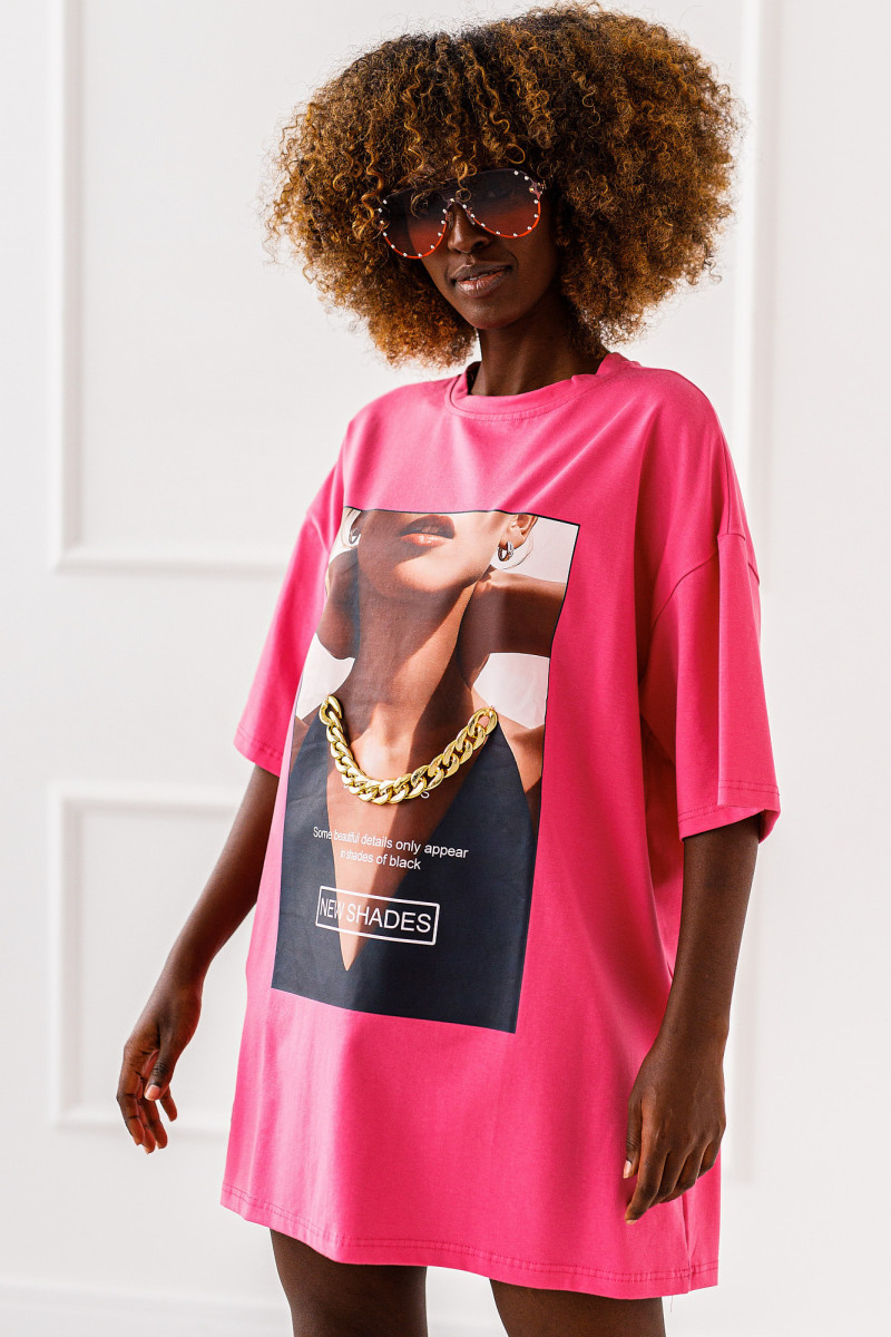 T - shirt Fashion - różowy