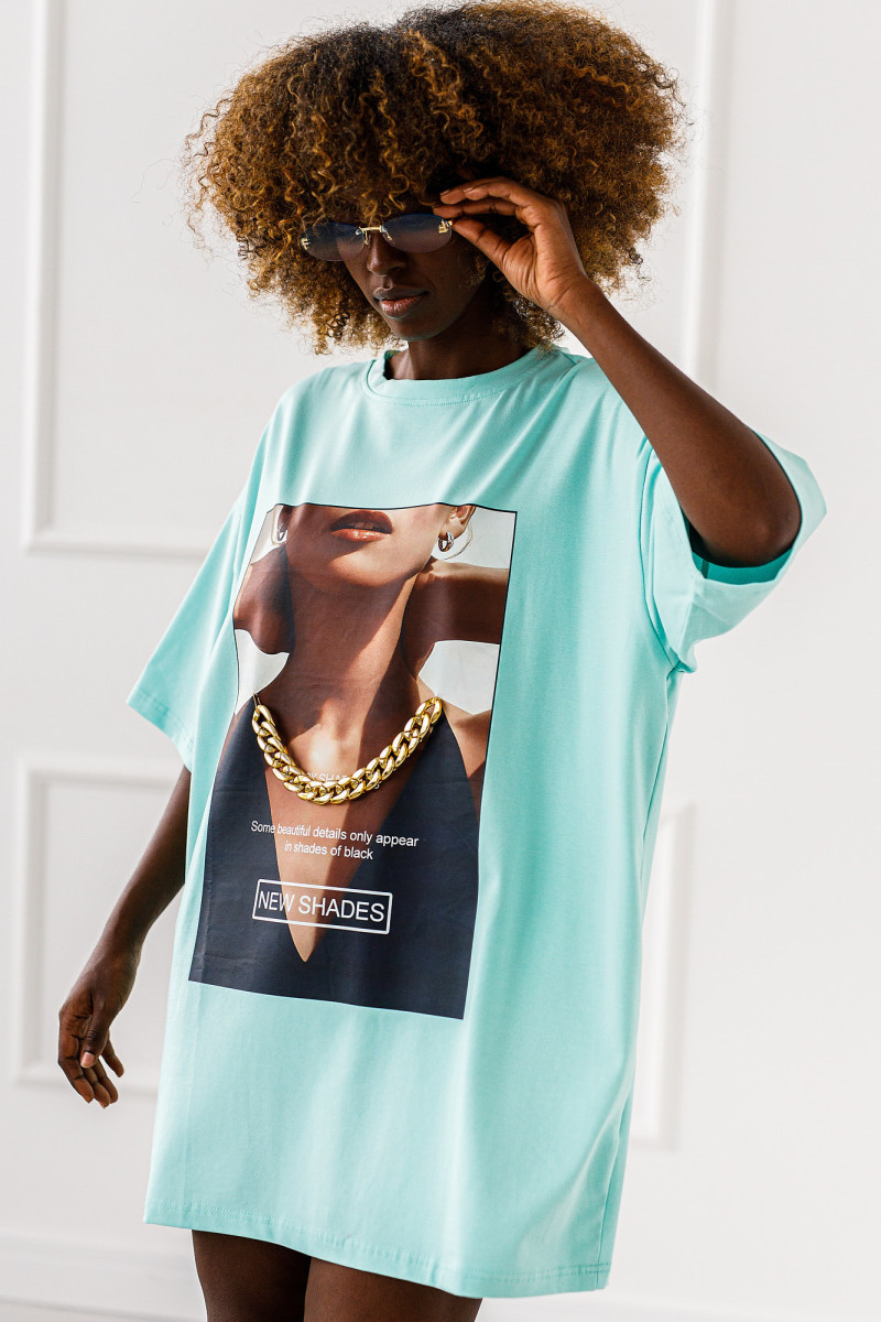 T - shirt Fashion - miętowy