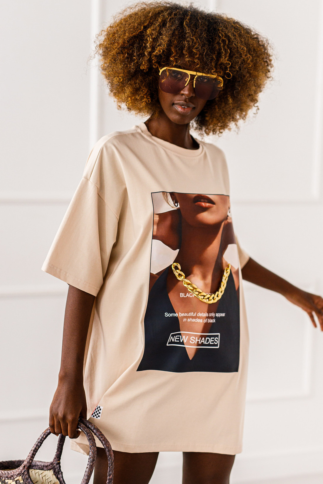 T - shirt Fashion - beżowy
