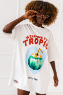 T - shirt Tropics - biały