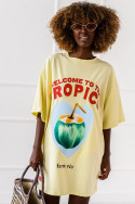 T - shirt Tropics - żółty