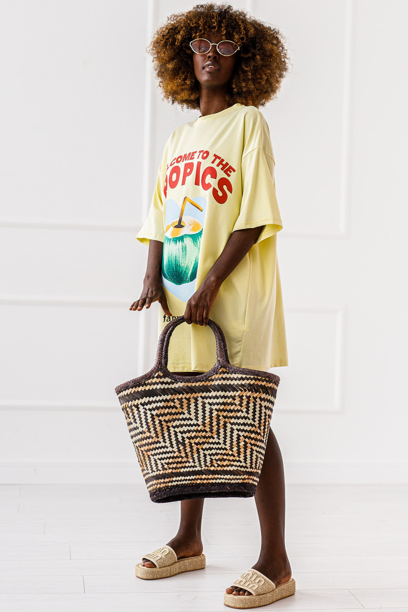 T - shirt Tropics - żółty