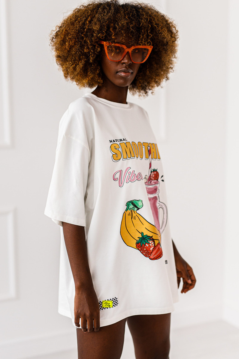 T - shirt Smoothie Vibes - biały