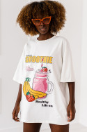 T - shirt Smoothie Vibes - biały
