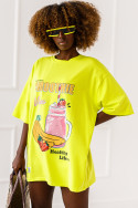 T - shirt Smoothie Vibes - limonkowy