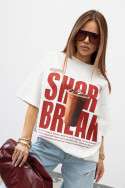 T - shirt Short Break - biały