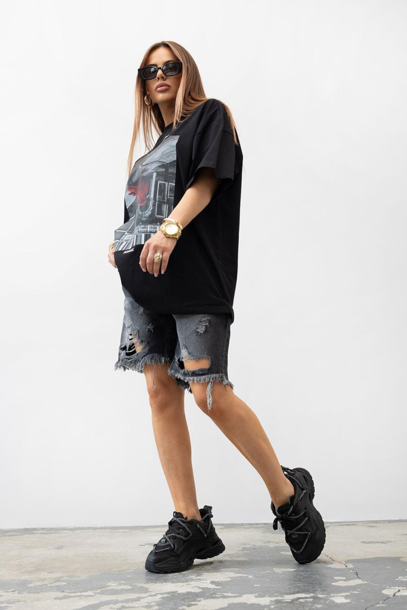 T - shirt  Rise - Off - czarny